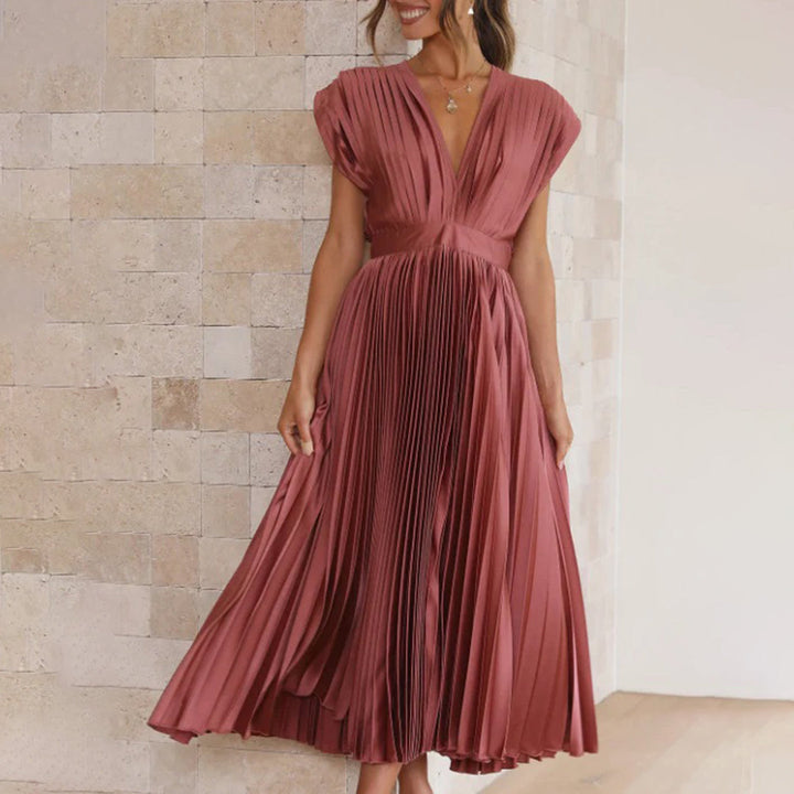 Tabitha | Women's Pleated Wedding Guest Maxi Dress