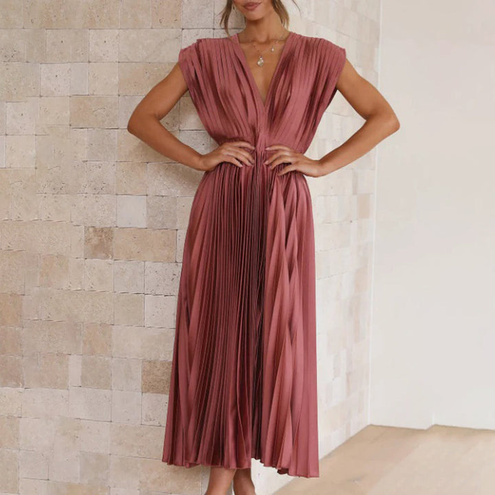 Tabitha | Women's Pleated Wedding Guest Maxi Dress