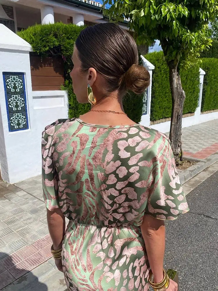 Sienna | Women's V-Neck Summer Midi Dress