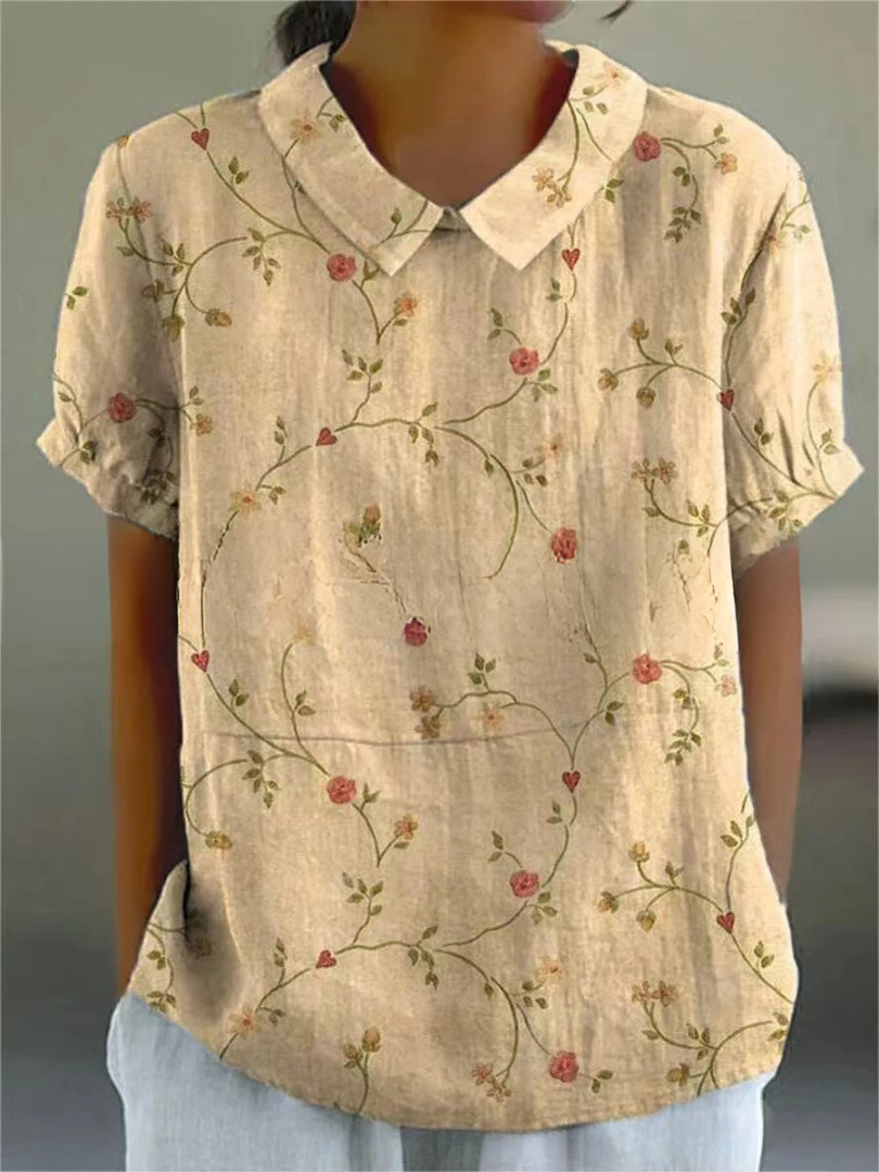 Maya | Women's Floral Print V-Neck Casual Summer Blouse
