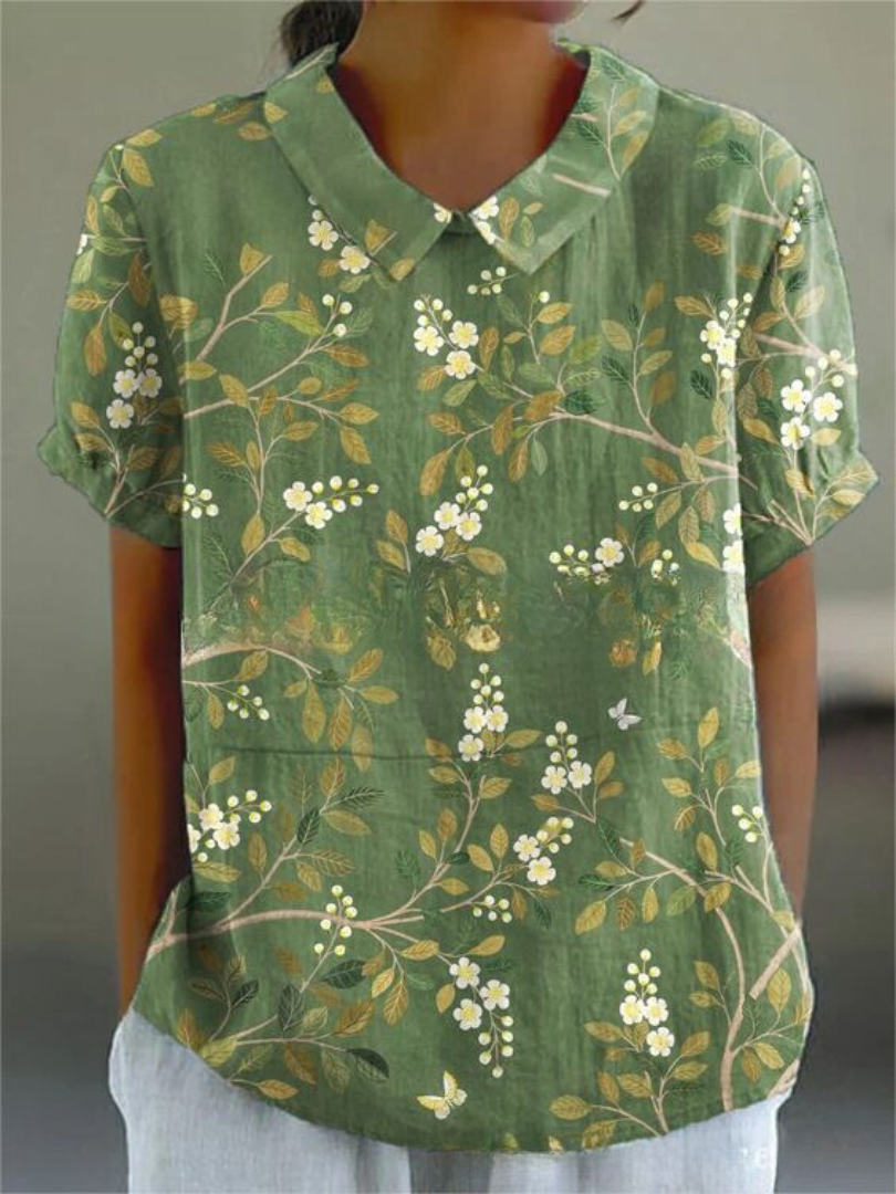 Maya | Women's Floral Print V-Neck Casual Summer Blouse