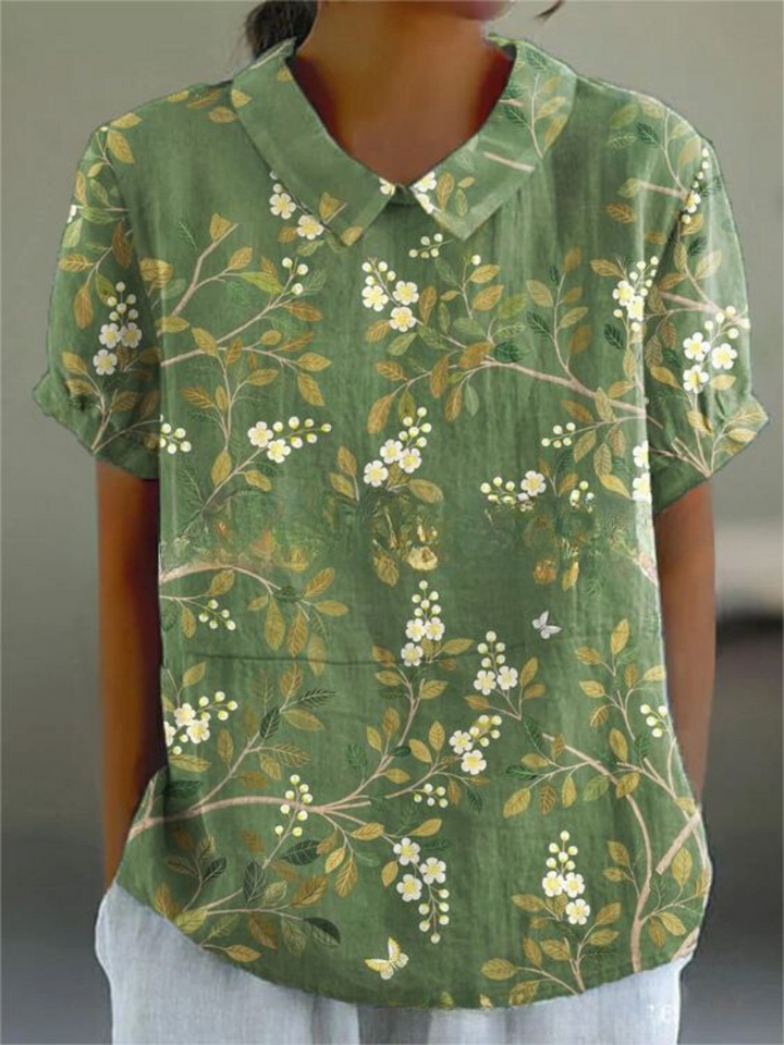 Maya | Women's Floral Print V-Neck Casual Summer Blouse