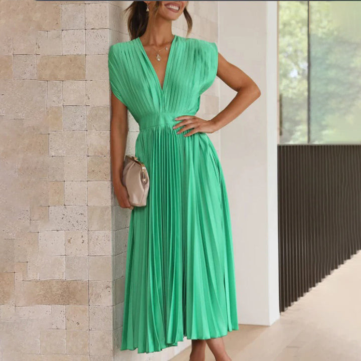 Tabitha | Women's Pleated Wedding Guest Maxi Dress