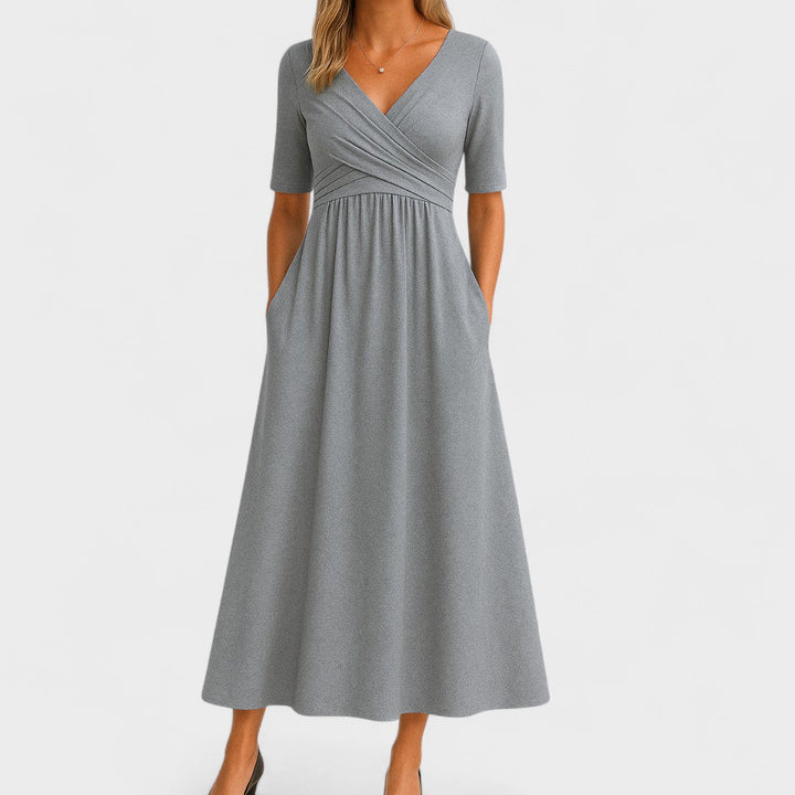 Mila | Women's Summer V-Neck Midi Dress