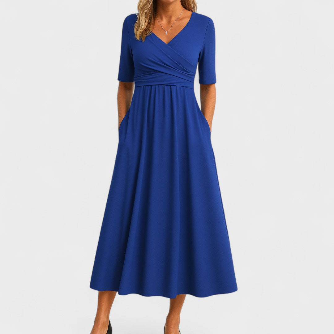 Mila | Women's Summer V-Neck Midi Dress