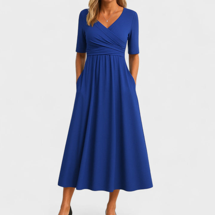 Mila | Women's Summer V-Neck Midi Dress