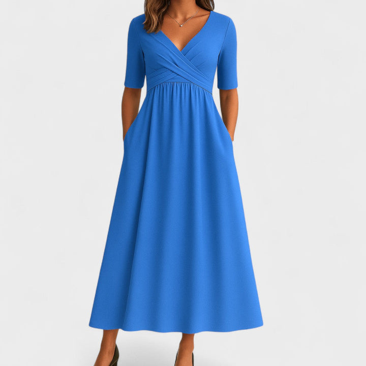 Mila | Women's Summer V-Neck Midi Dress