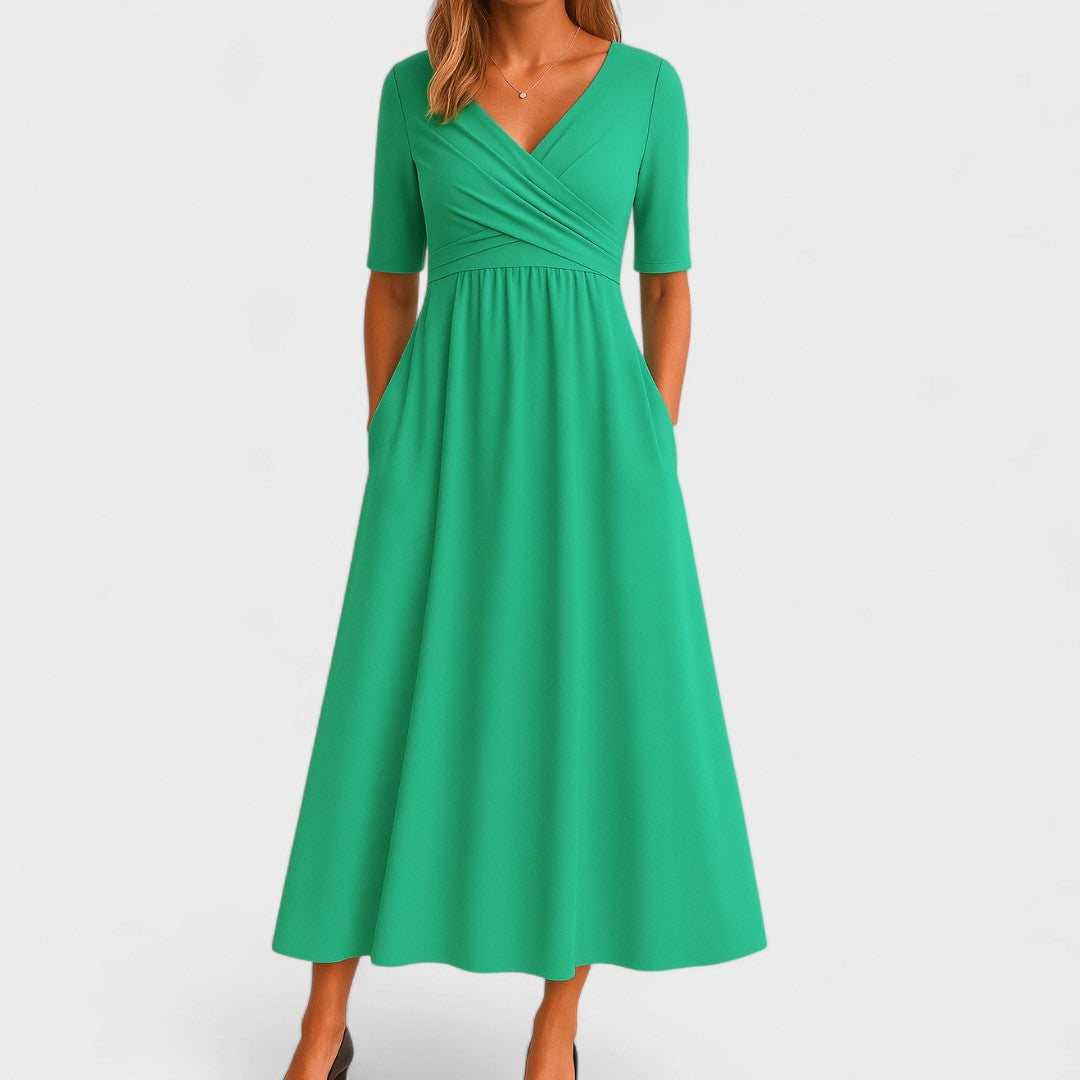 Mila | Women's Summer V-Neck Midi Dress