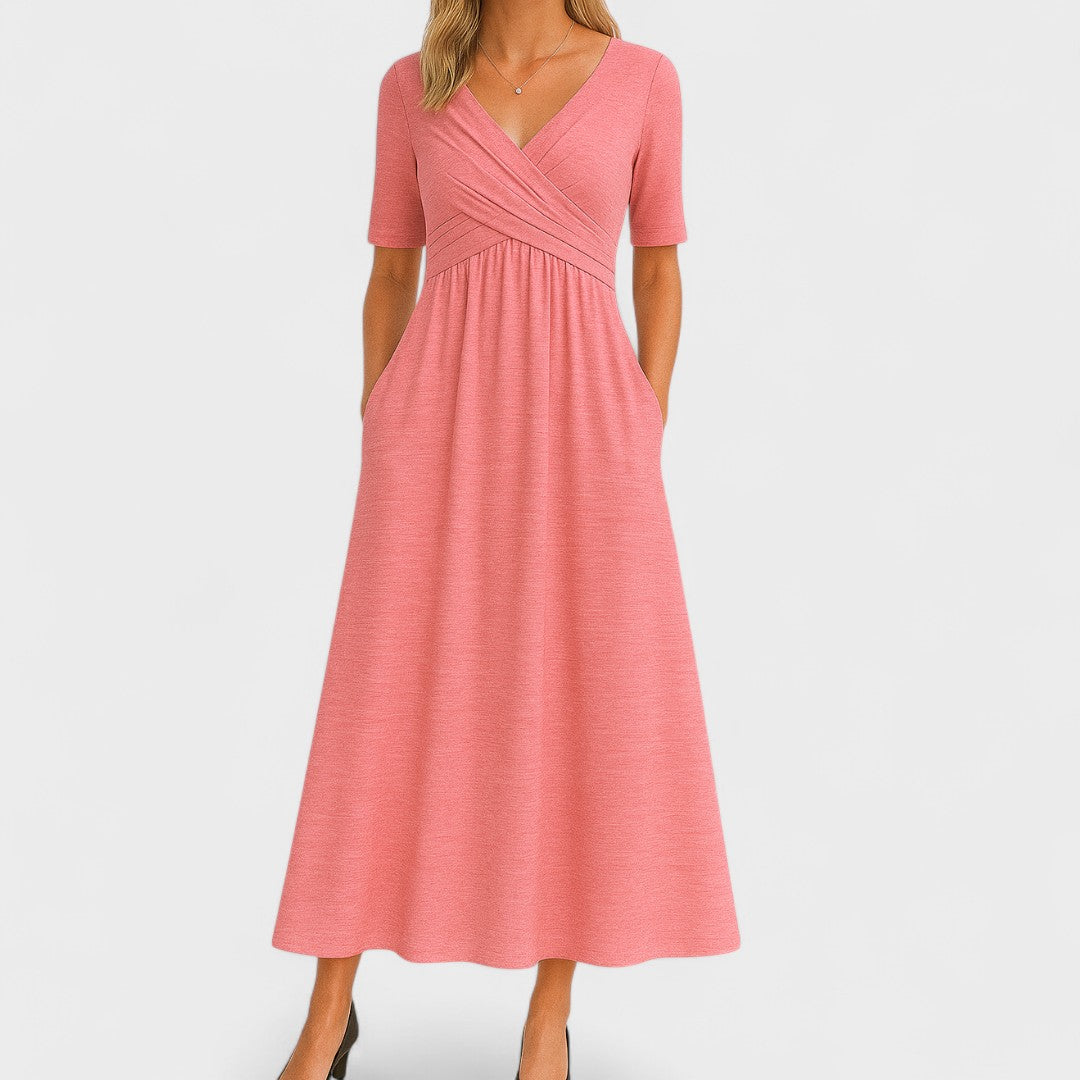 Mila | Women's Summer V-Neck Midi Dress