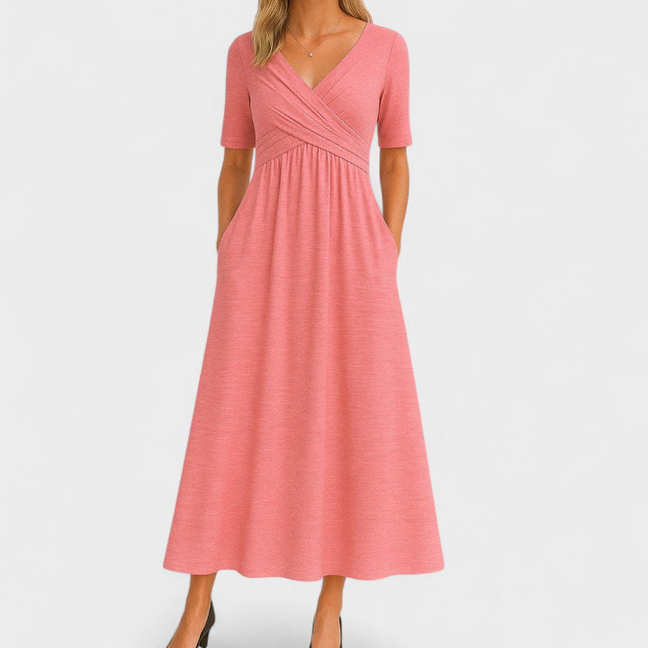 Mila | Women's Summer V-Neck Midi Dress