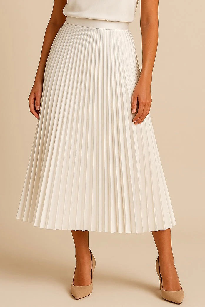 Noemi | Women's Summer Casual Pleated Midi Skirt