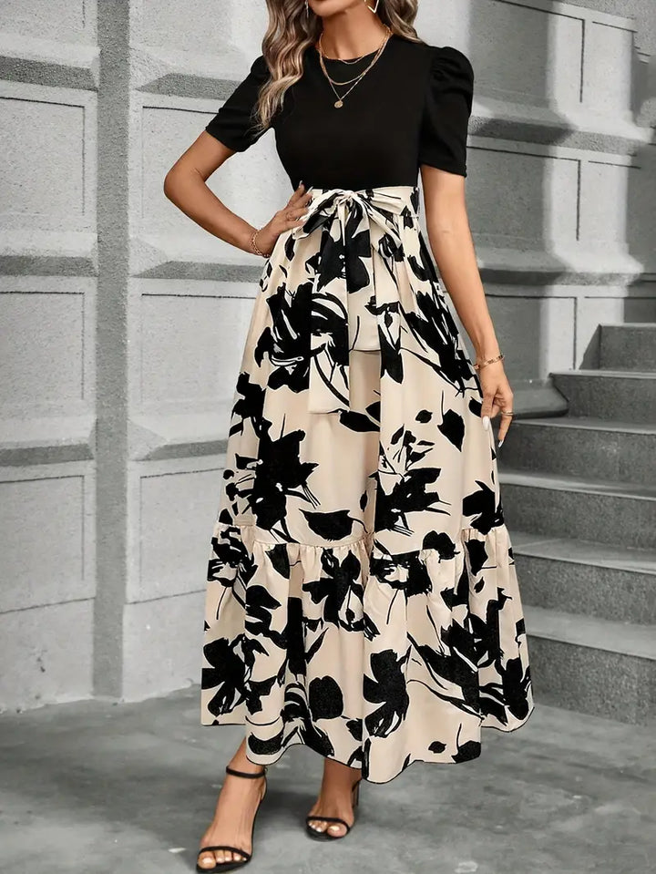 Amelia | Women's Summer Short Sleeve Elegant Maxi Dress