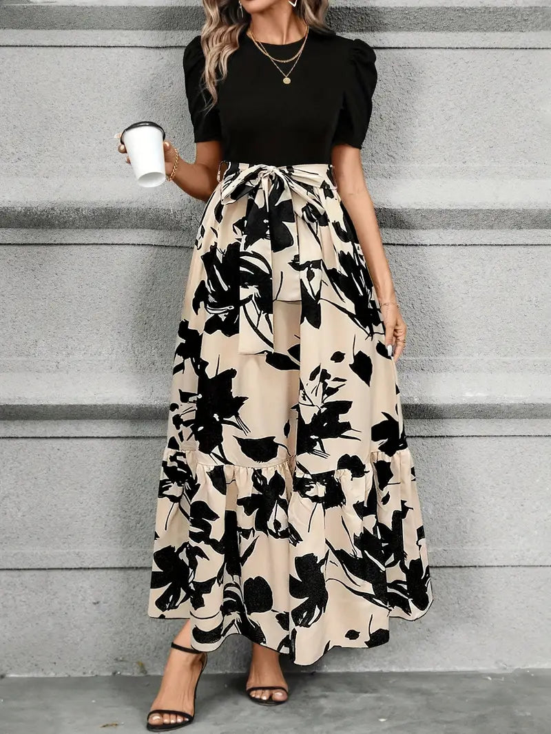 Amelia | Women's Summer Short Sleeve Elegant Maxi Dress