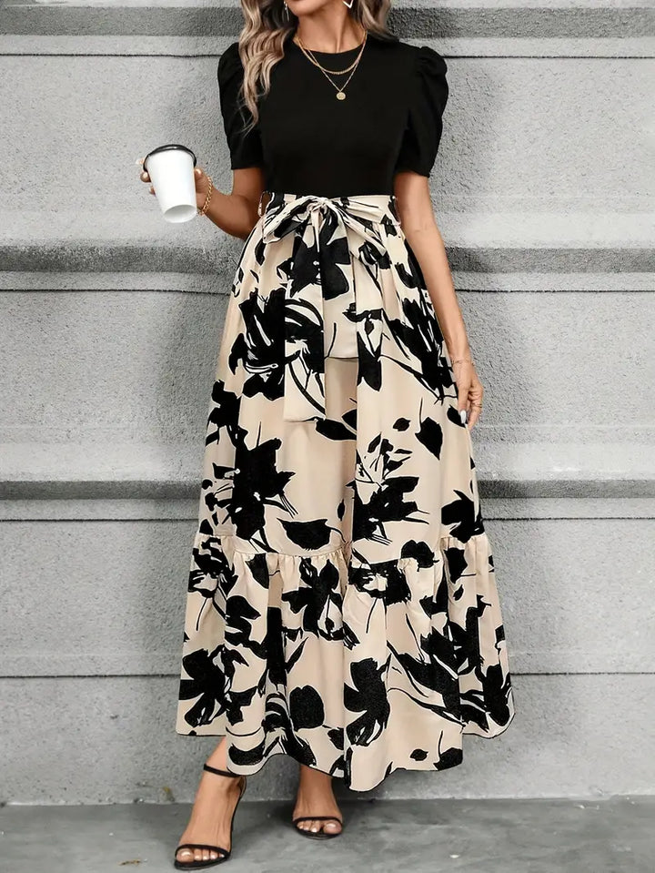 Amelia | Women's Summer Short Sleeve Elegant Maxi Dress