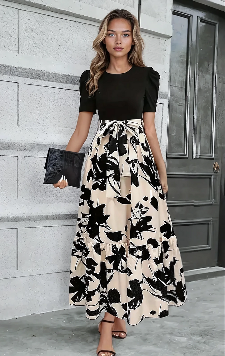 Amelia | Women's Summer Short Sleeve Elegant Maxi Dress
