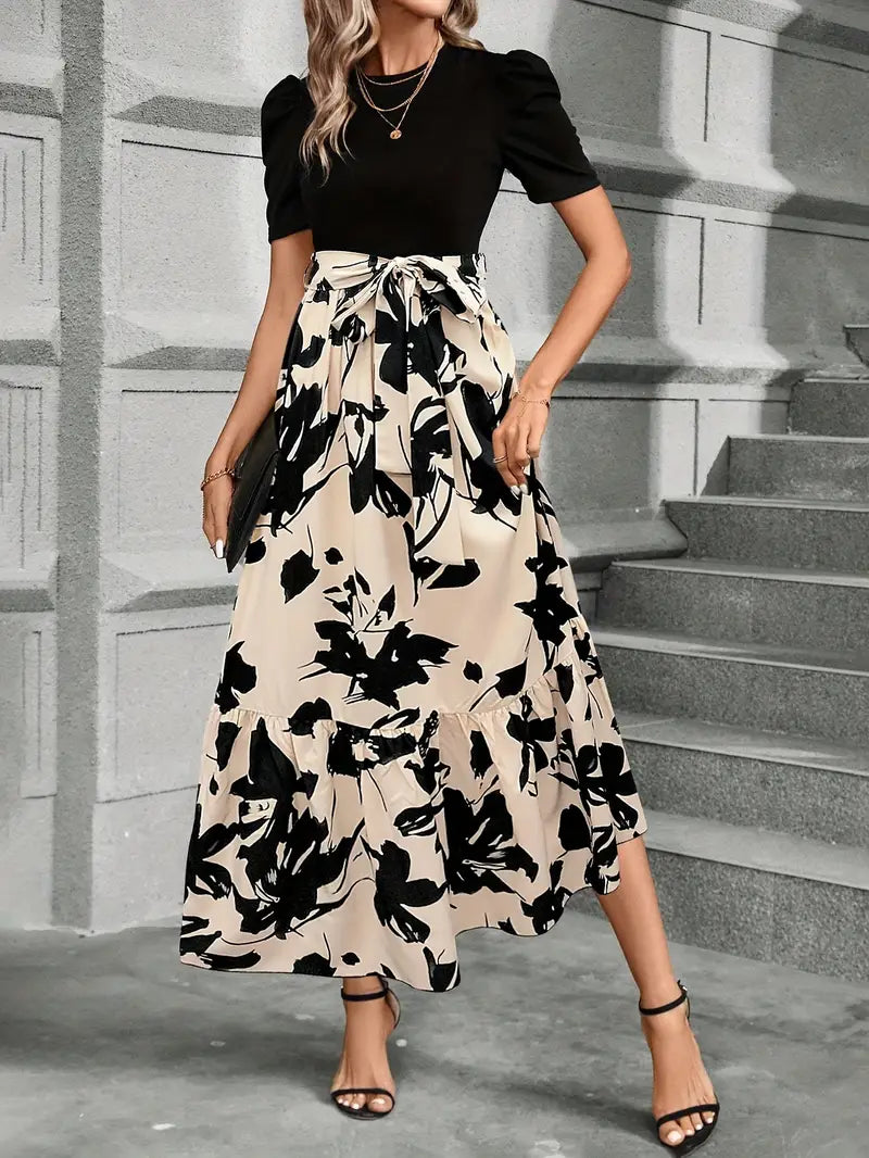 Amelia | Women's Summer Short Sleeve Elegant Maxi Dress