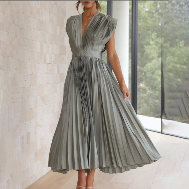 Tabitha | Women's Pleated Wedding Guest Maxi Dress