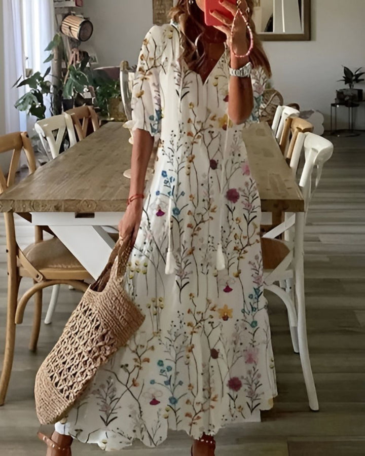 Nora | Women's Printed Relaxed Fit Midi Dress
