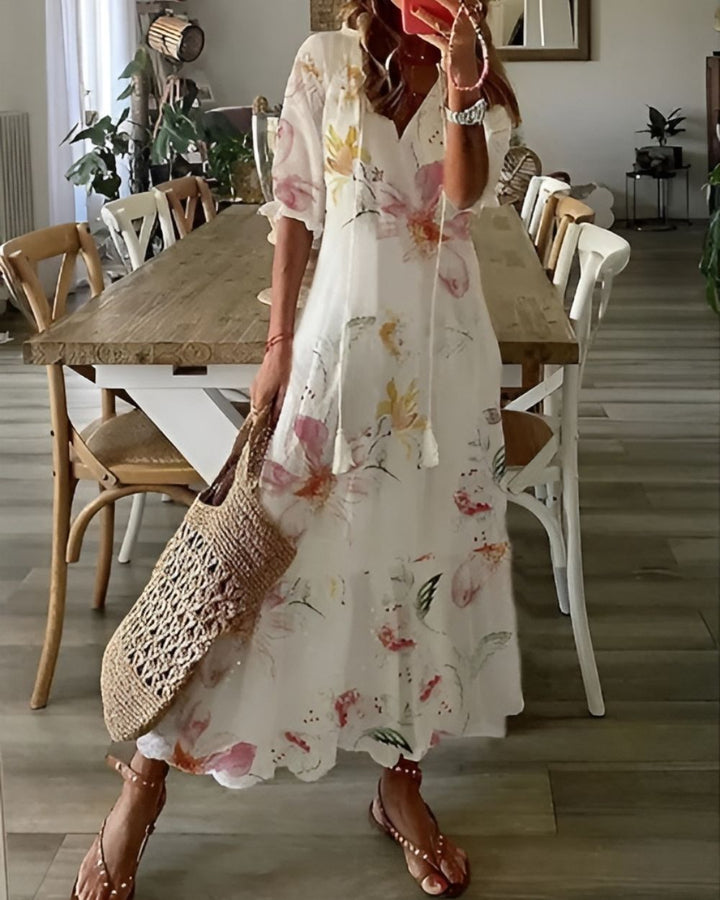 Nora | Women's Printed Relaxed Fit Midi Dress