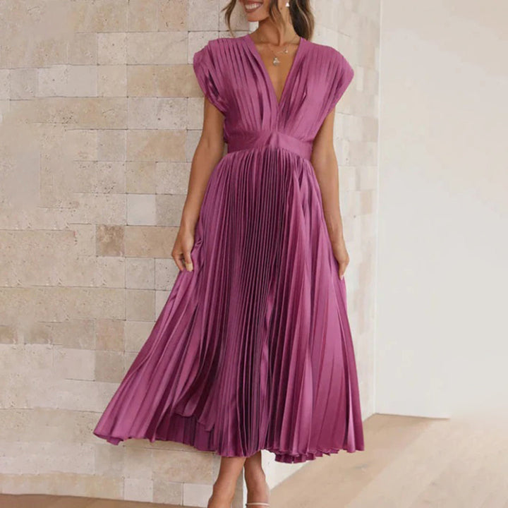 Tabitha | Women's Pleated Wedding Guest Maxi Dress