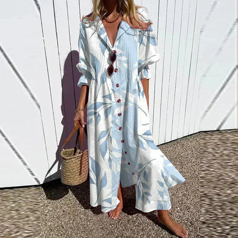 Natasha | Women's Boho Floral Wide Cut Maxi Dress