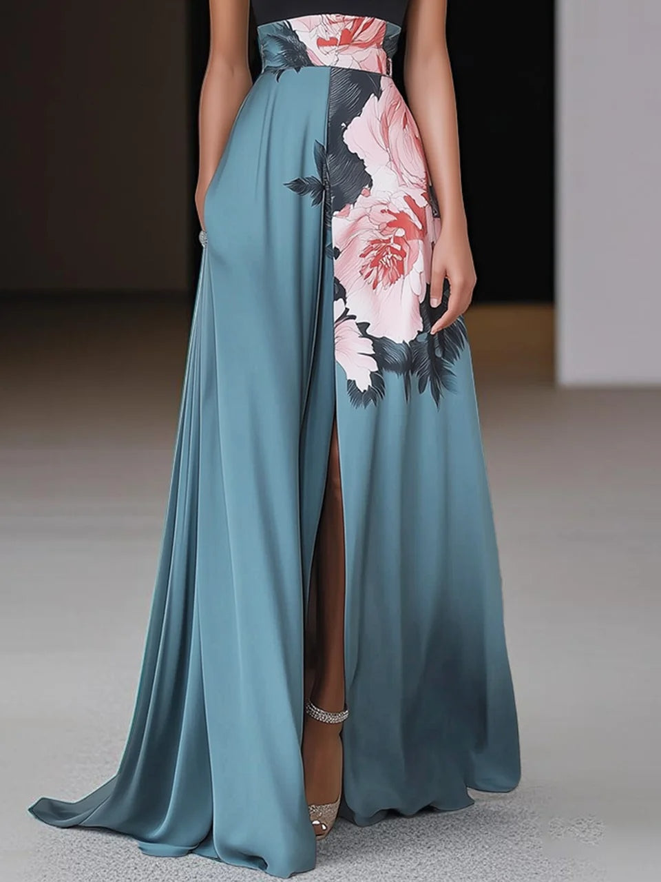 Evelyn | Women's Elegant Sleeveless Floral Maxi Dress