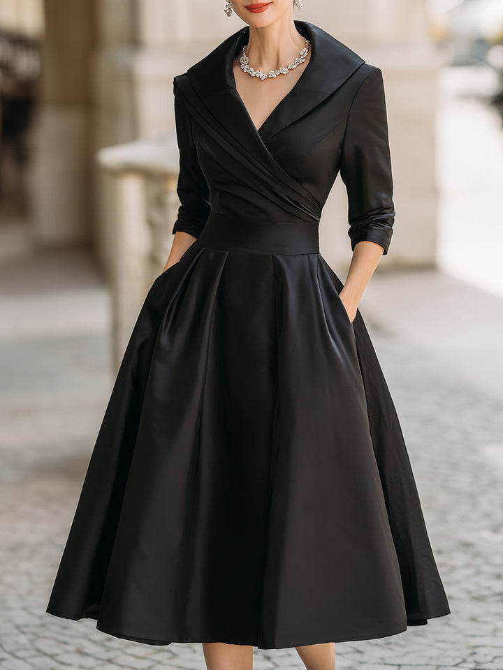 Isabella | Women's Evening Wrap Midi Dress