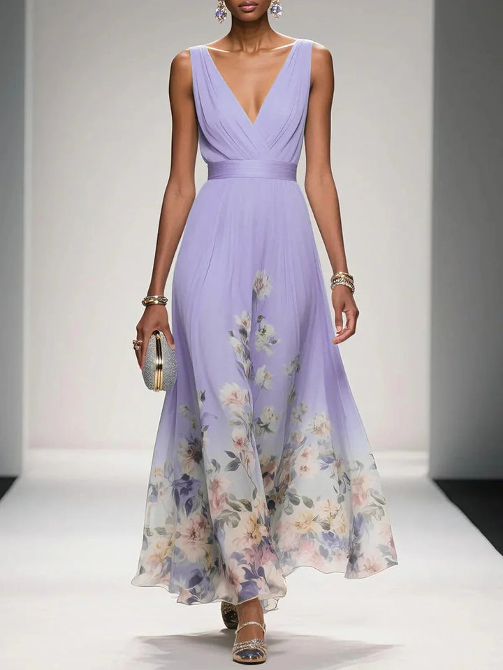 Elena | Women's Sleeveless V-Neck Maxi Dress