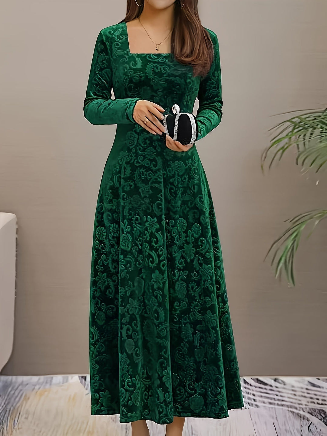 Elena | Women's Floral Summer Flared Midi Dress
