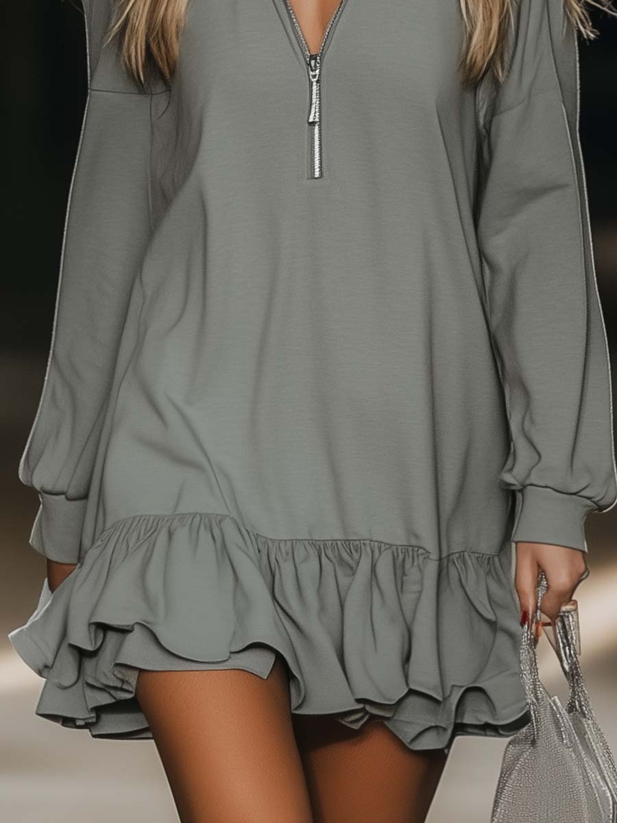 Beatrice | Women's Relaxed Ruffled Mini Dress