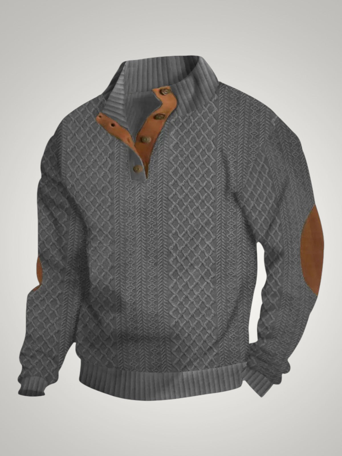 Thomas | Men's Button Cable Knit Sweater