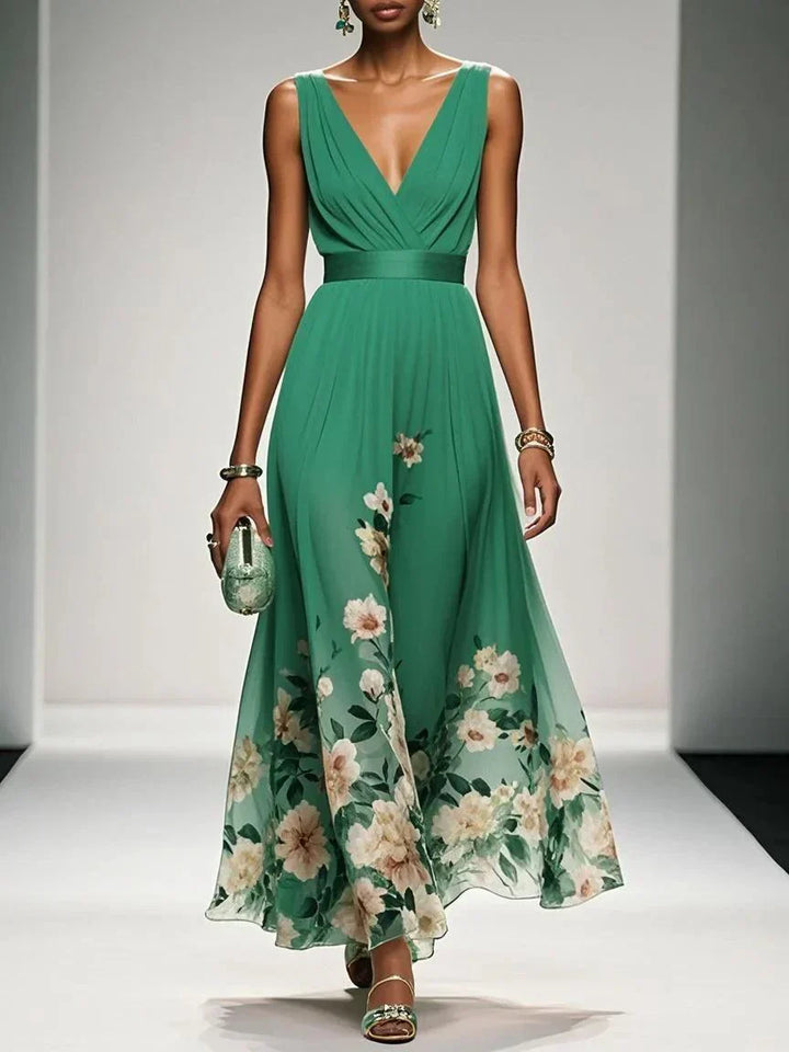 Elena | Women's Sleeveless V-Neck Maxi Dress