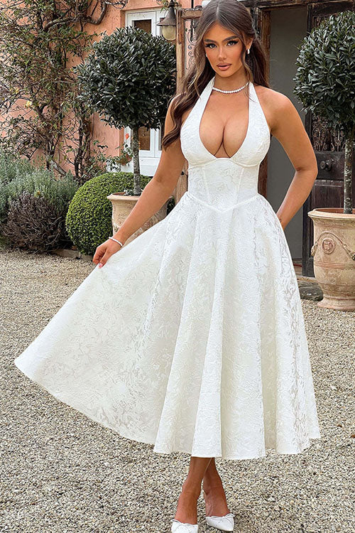 Caroline | Women's Elegant A-line Wedding Guest Dress