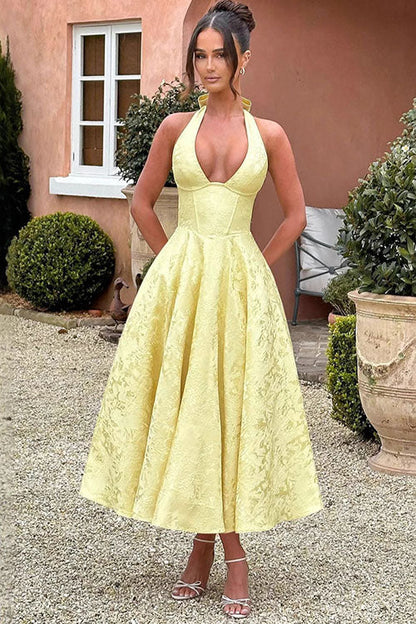 Caroline | Women's Elegant A-line Wedding Guest Dress