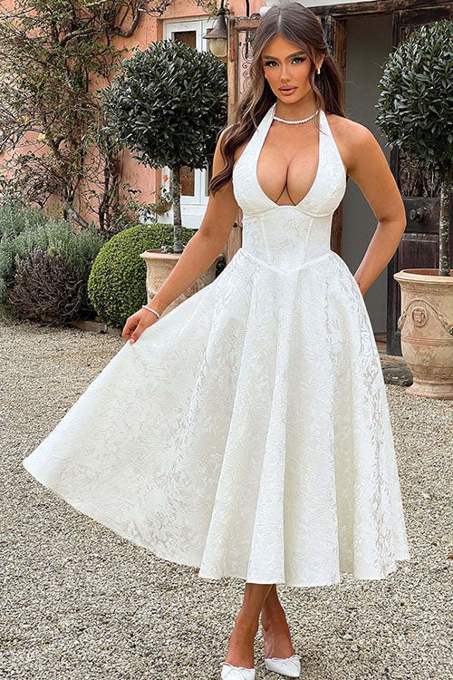Caroline | Women's Elegant A-line Wedding Guest Dress