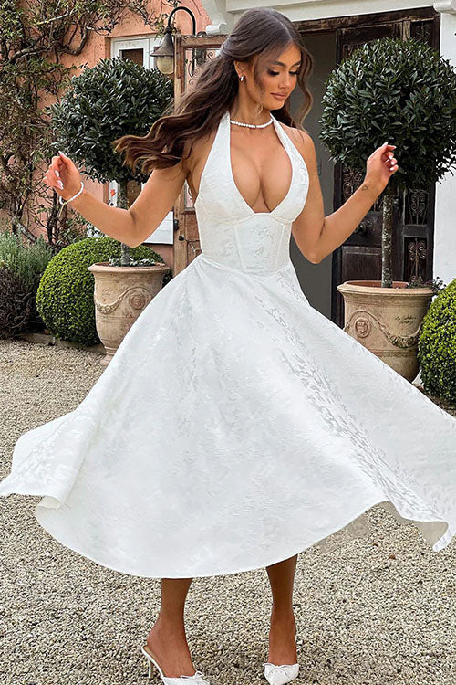 Caroline | Women's Elegant A-line Wedding Guest Dress