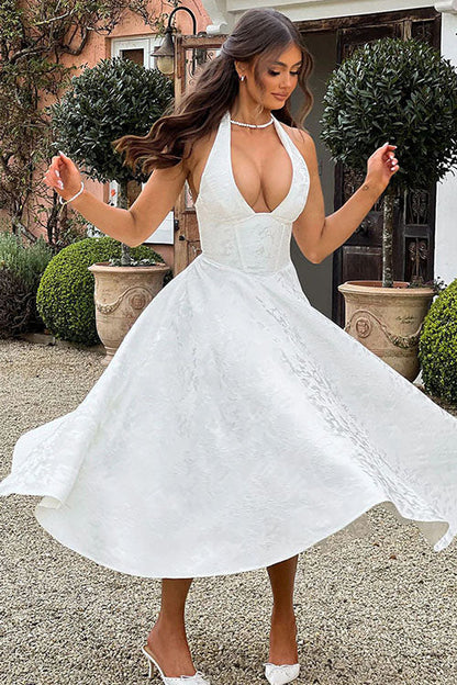 Caroline | Women's Elegant A-line Wedding Guest Dress
