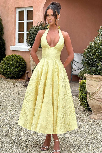 Caroline | Women's Elegant A-line Wedding Guest Dress