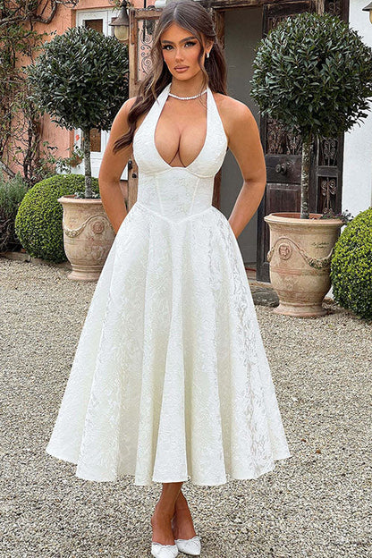 Caroline | Women's Elegant A-line Wedding Guest Dress