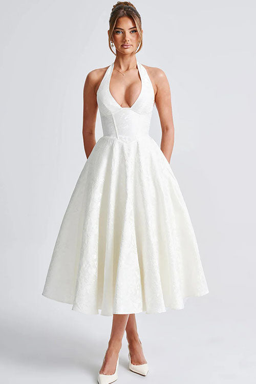 Caroline | Women's Elegant A-line Wedding Guest Dress