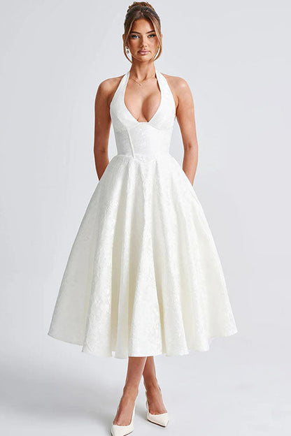 Caroline | Women's Elegant A-line Wedding Guest Dress