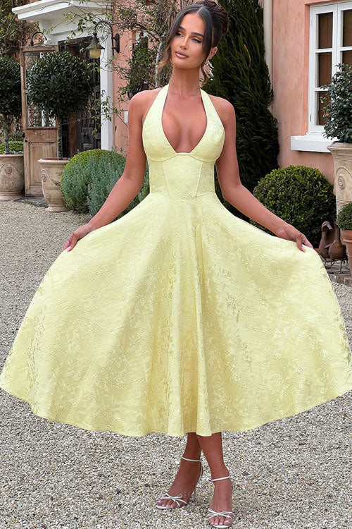 Caroline | Women's Elegant A-line Wedding Guest Dress