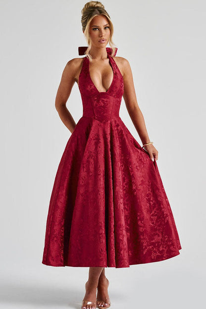Caroline | Women's Elegant A-line Wedding Guest Dress
