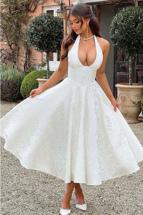 Caroline | Women's Elegant A-line Wedding Guest Dress