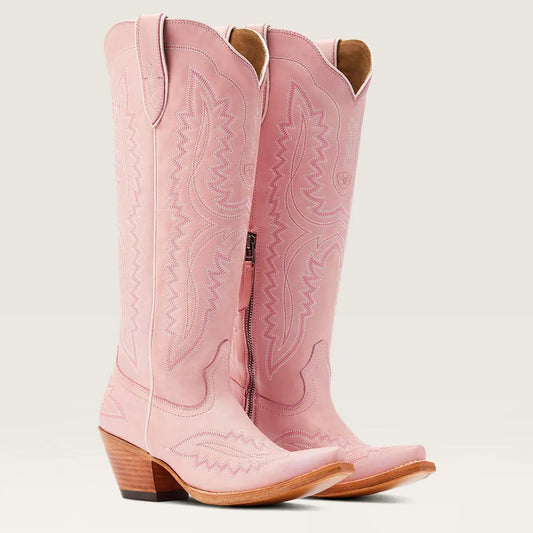 Christine | Women's Pink Embroidered Western Cowboy Boots