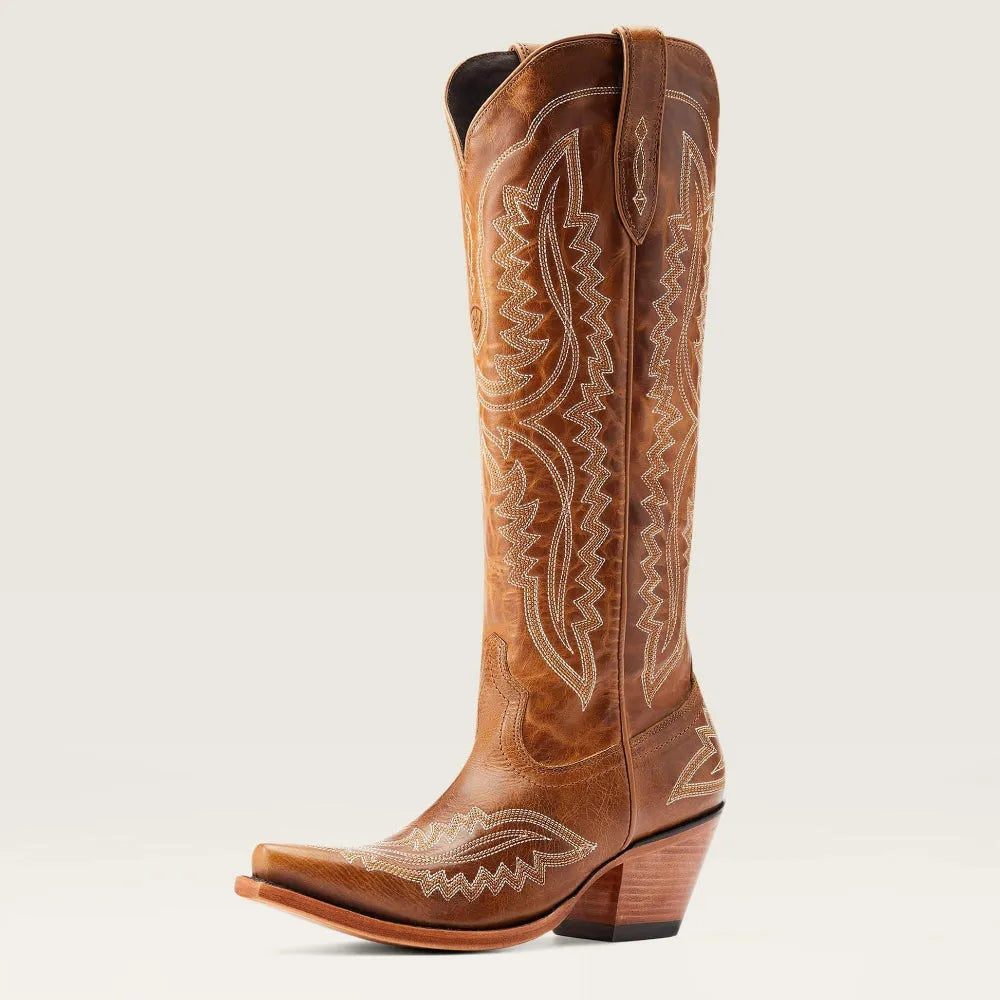 Christine | Women's Pink Embroidered Western Cowboy Boots