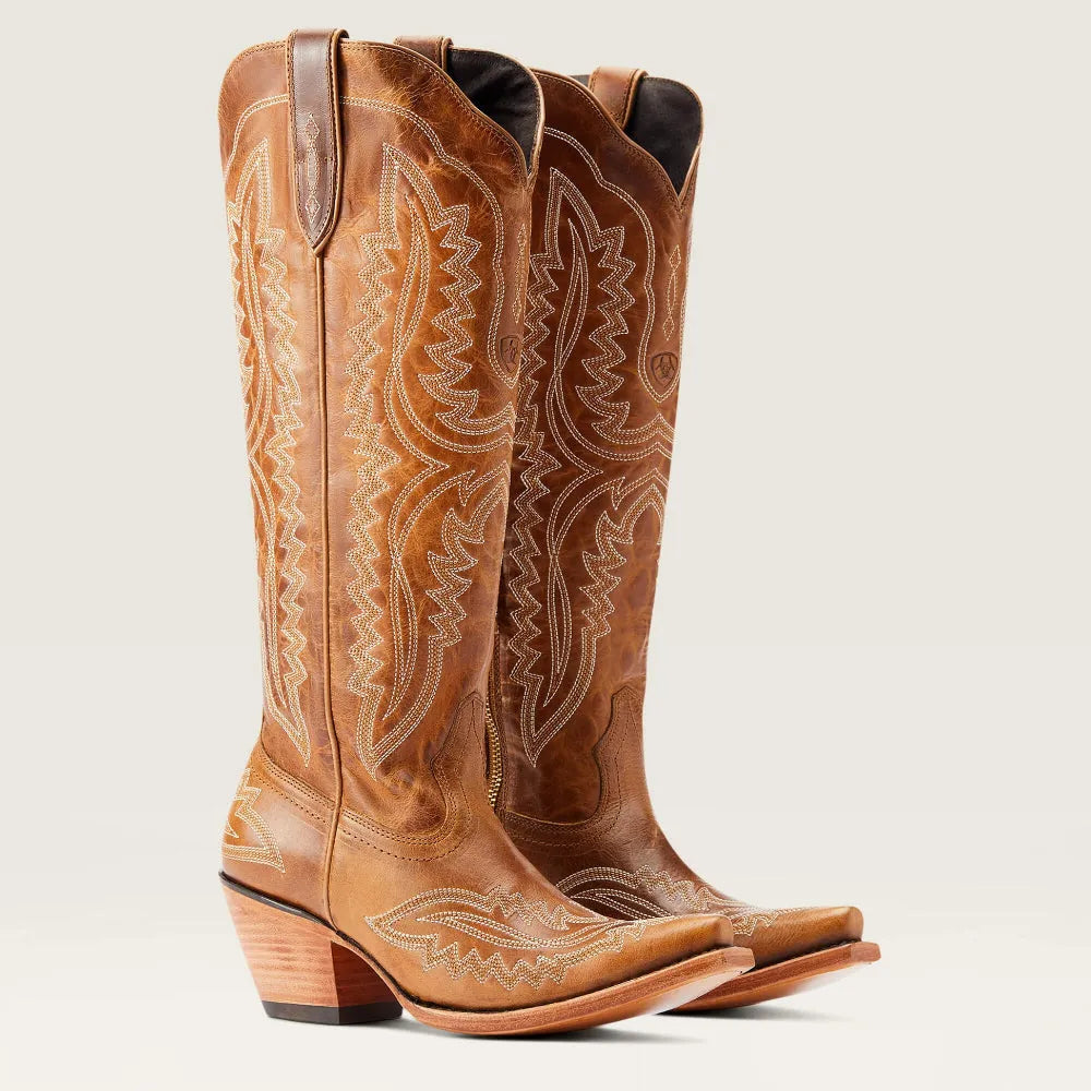 Christine | Women's Pink Embroidered Western Cowboy Boots