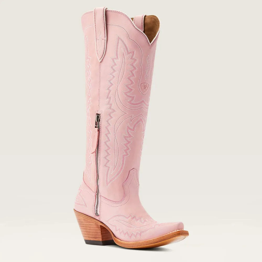 Christine | Women's Pink Embroidered Western Cowboy Boots