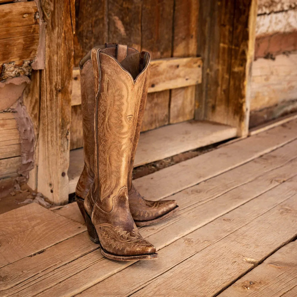 Christine | Women's Pink Embroidered Western Cowboy Boots