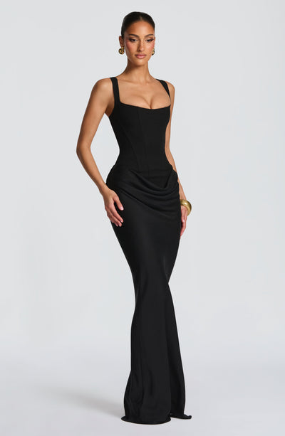 Joanne | Women's Formal Draped Evening Maxi Dress